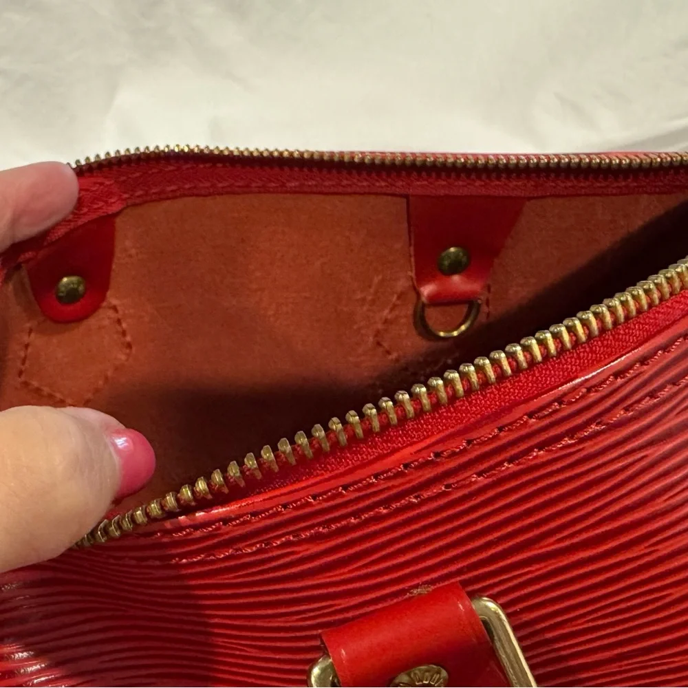 Vintage Louis Vuitton Red Epi Leather Speedy Boston bag - 90s - Picture 9 of 12